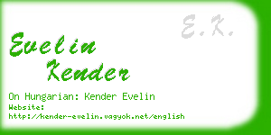 evelin kender business card